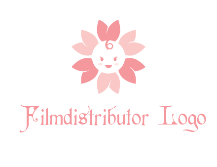 flower with a child face logo