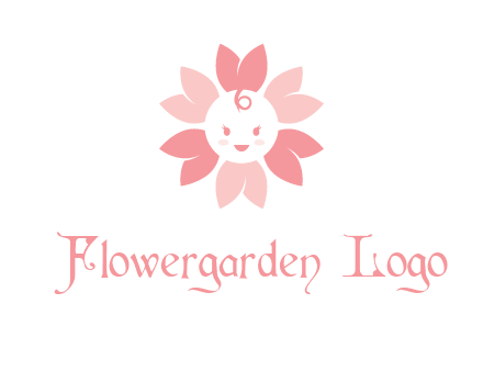 flower with a child face logo