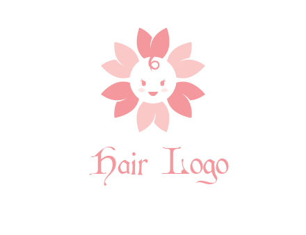 flower with a child face logo