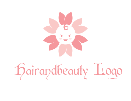 flower with a child face logo