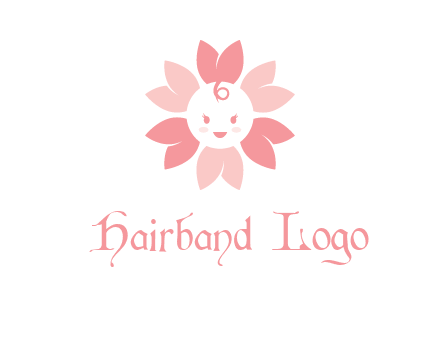 flower with a child face logo