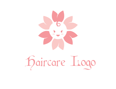 flower with a child face logo