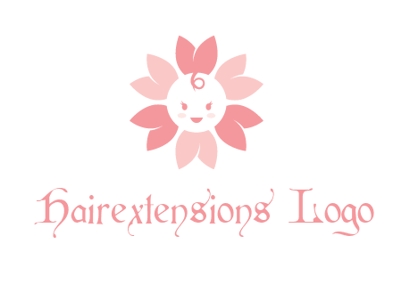 flower with a child face logo