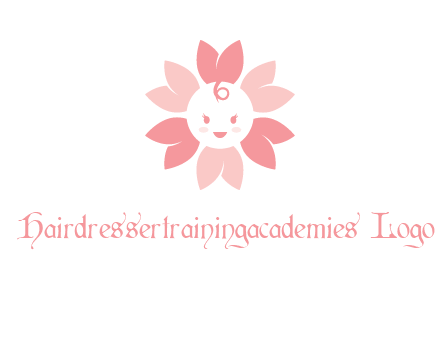 flower with a child face logo