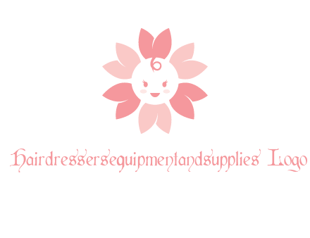 flower with a child face logo