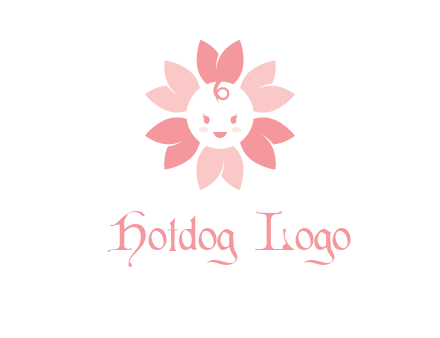 flower with a child face logo