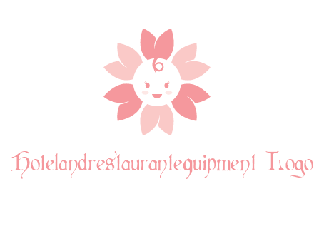 flower with a child face logo
