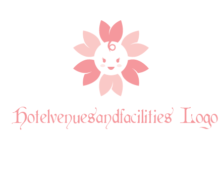 flower with a child face logo