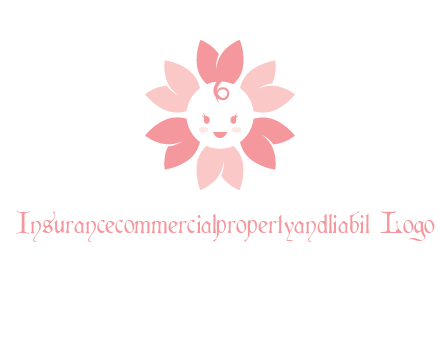 flower with a child face logo