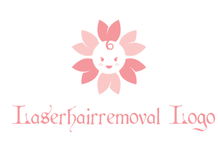 flower with a child face logo