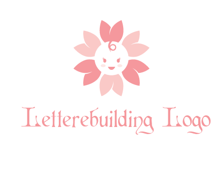 flower with a child face logo