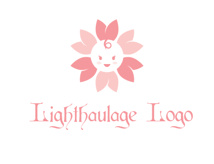 flower with a child face logo