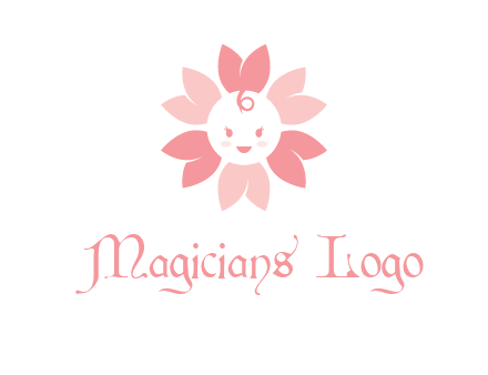 flower with a child face logo