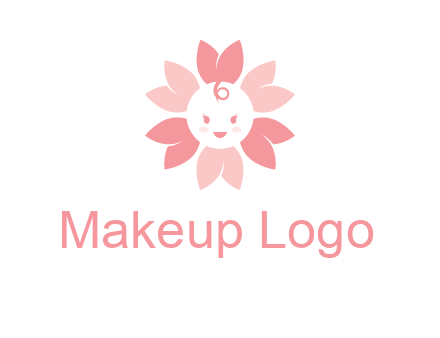flower with a child face logo
