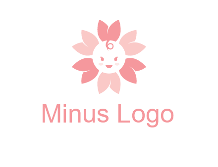 flower with a child face logo