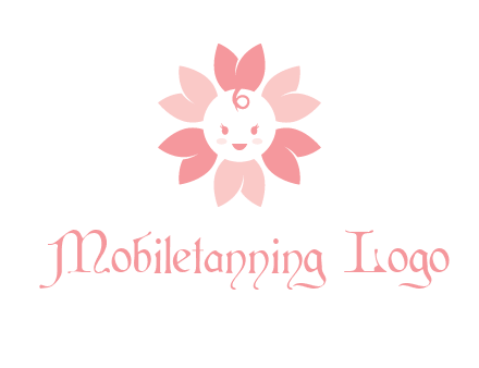 flower with a child face logo