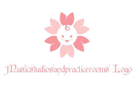 flower with a child face logo