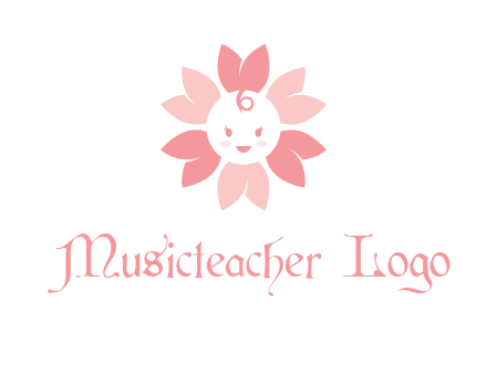 flower with a child face logo