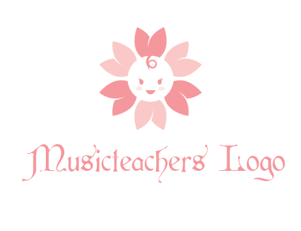 flower with a child face logo