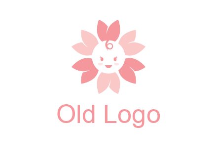 flower with a child face logo