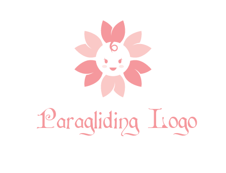 flower with a child face logo