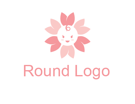 flower with a child face logo