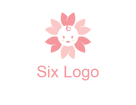 flower with a child face logo