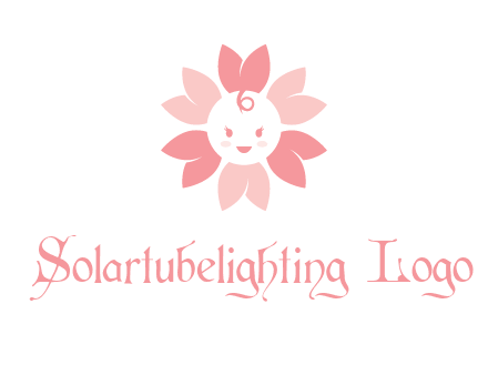 flower with a child face logo