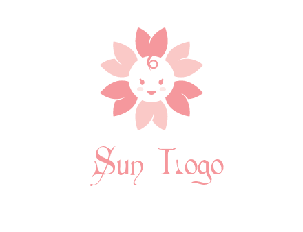 flower with a child face logo