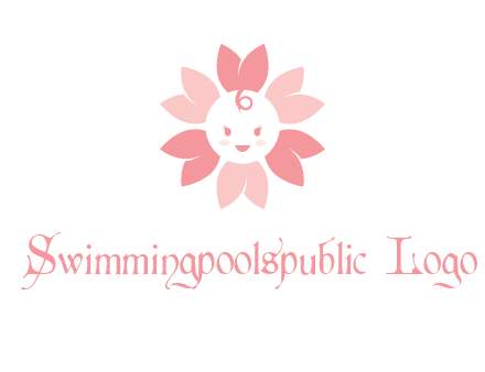 flower with a child face logo