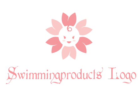 flower with a child face logo