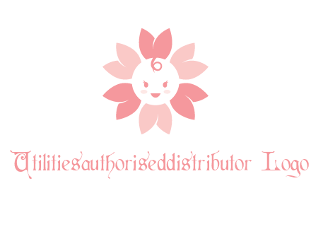 flower with a child face logo