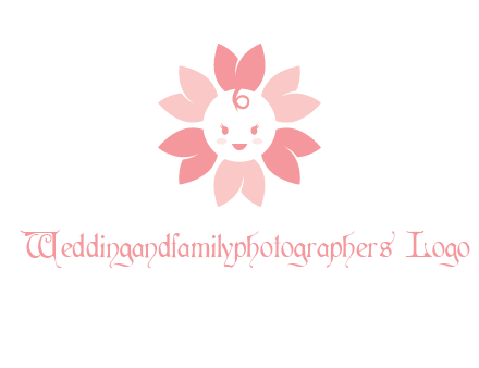 flower with a child face logo