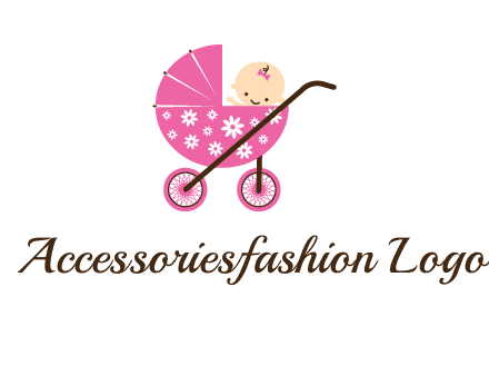 baby in stroller childcare logo