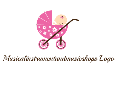 baby in stroller childcare logo