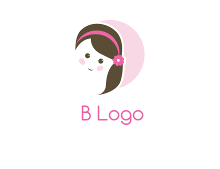 baby girl in circle logo