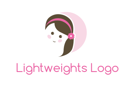 baby girl in circle logo