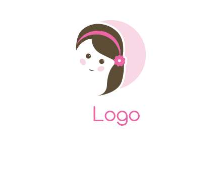 baby girl in circle logo