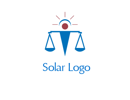 icon of a man with the sun and a scale