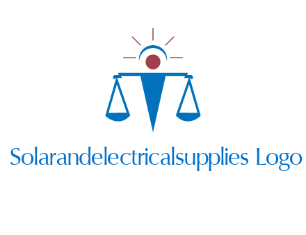 icon of a man with the sun and a scale