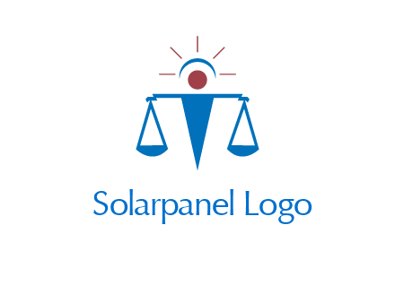 icon of a man with the sun and a scale