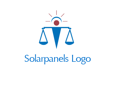 icon of a man with the sun and a scale