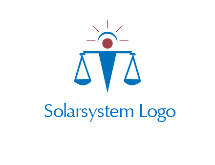 icon of a man with the sun and a scale