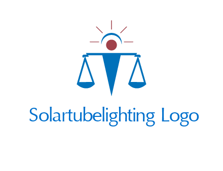 icon of a man with the sun and a scale
