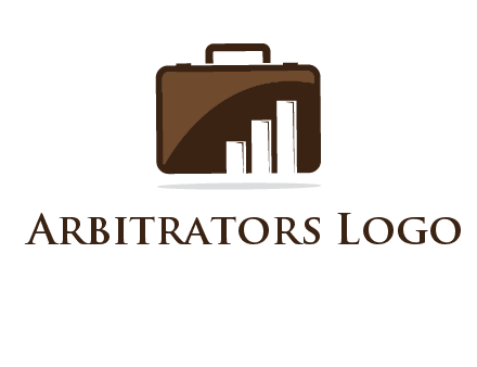 bar graph in briefcase finance logo