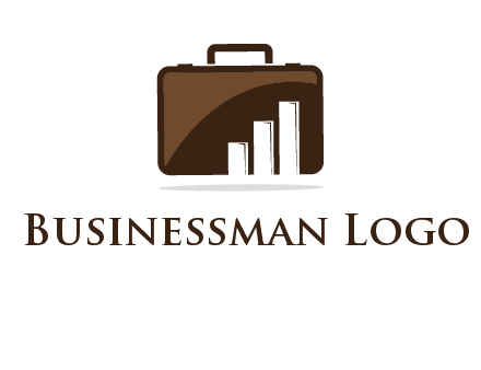 bar graph in briefcase finance logo