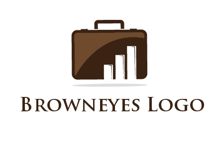 bar graph in briefcase finance logo