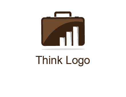 bar graph in briefcase finance logo