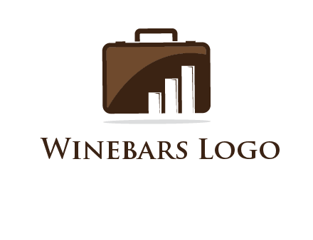 bar graph in briefcase finance logo