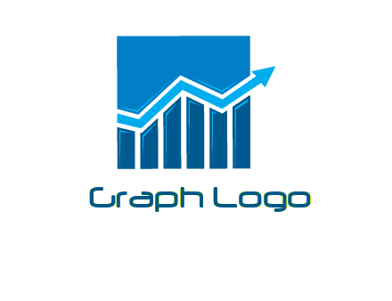 bar graph and arrow logo